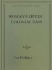 Woman's Life in Colonial Days